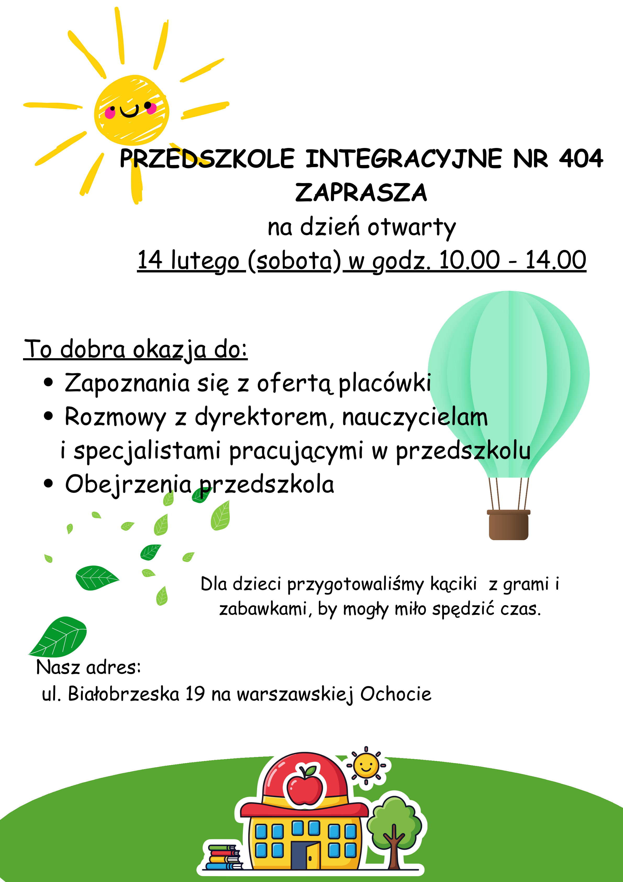 Plakat dzień otwarty